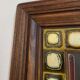Ceramic and wood mirror from the 80s.