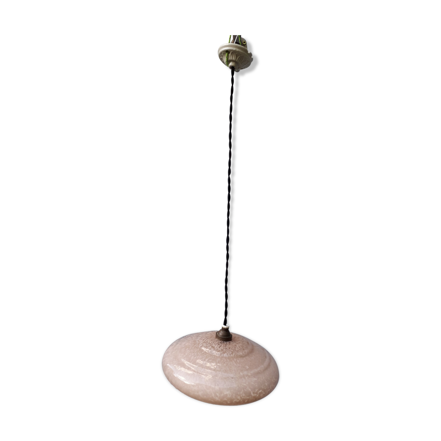 Pink Clichy glass suspension