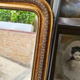 Antique large Louis Philippe mirror, decorated with gilt leaf - "Claude"