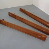 No. 140 Teak Wall Racks by Aksel Kjersgaard for Odder Møbler, 1960s, Set of 3