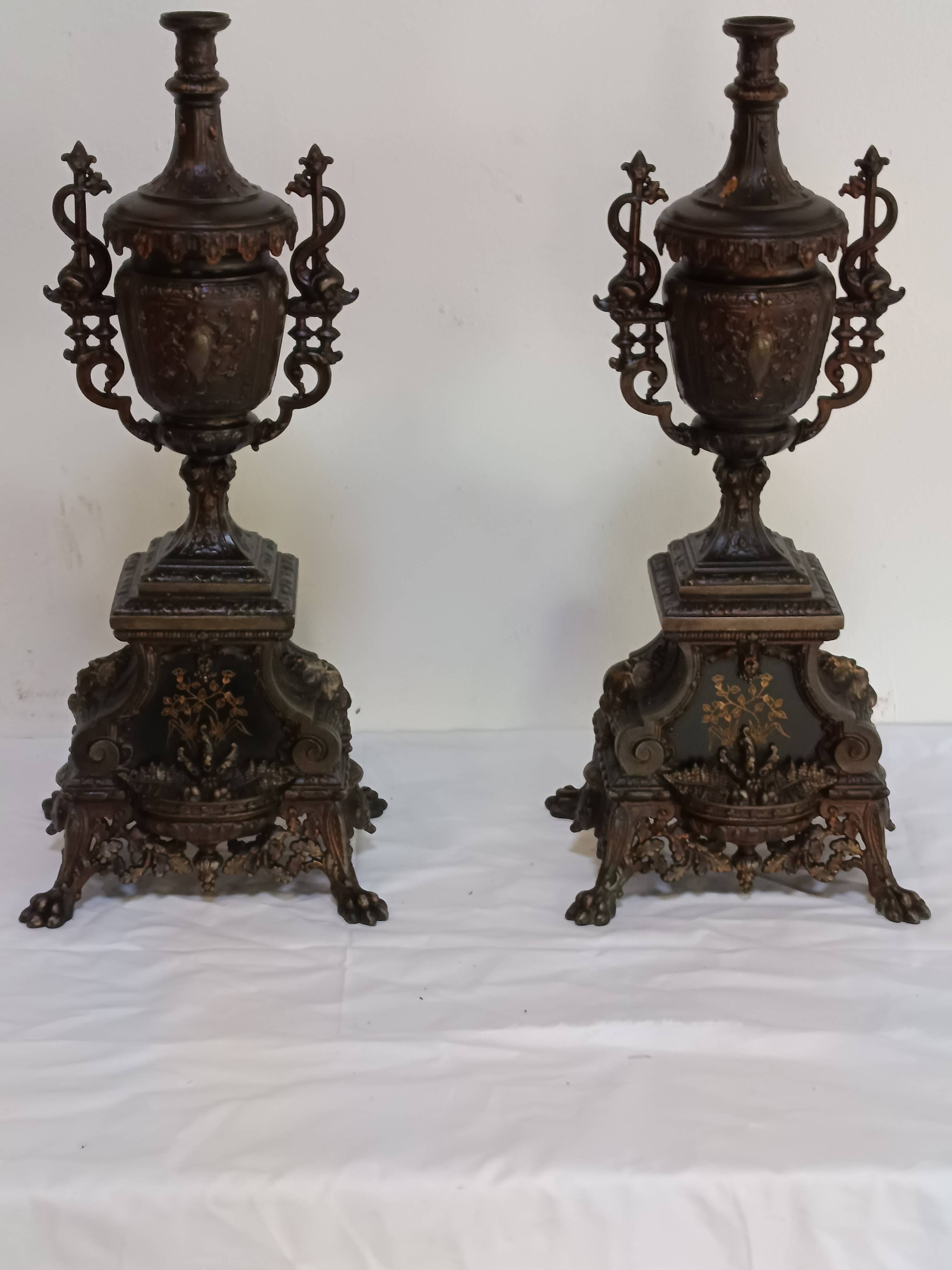 large pair of candlesticks