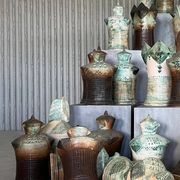 XXL (40-80cm) ceramic chess set by Maria Kenarova