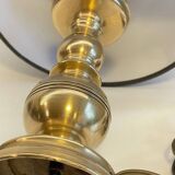 Chic solid brass and vintage fabric lamp
