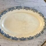 plat oval A&C Salins modèle Bourgogne fin XIXème