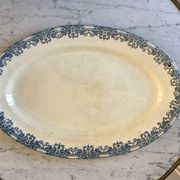 plat oval A&C Salins modèle Bourgogne fin XIXème