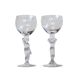 Set of 2 vintage Bayel crystal wine glasses