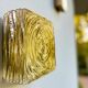 Bauhaus square green glass flush munt lamp