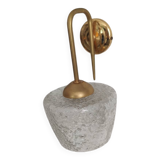 Textured glass wall light