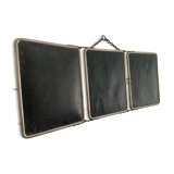Vintage mirror 1930 triptych barber Le Solide Paris beveled - 25 x 59 cm