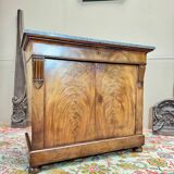 19th Century Restoration Period Flamed Mahogany Sideboard with Crosses