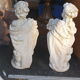 Pair of cherub garden statues reconstituted stone