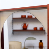 Vintage mahogany mirror 1970s 65x65cm