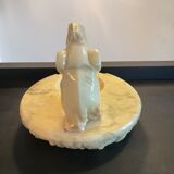 Empty vintage pocket elephant in carved marble from the 70s