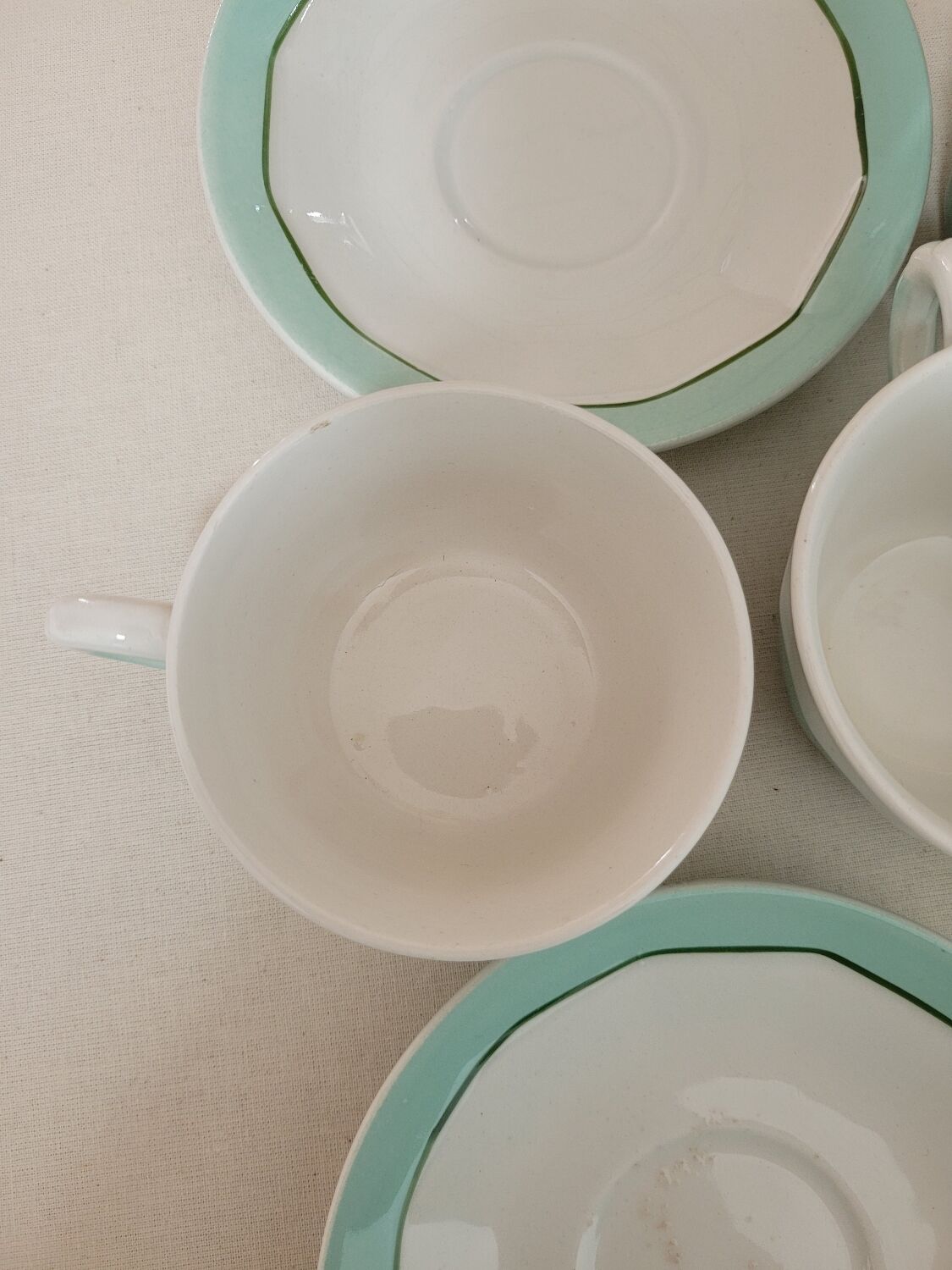 Set of 3 coffee cups M L Porcelain