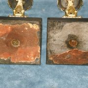 Rare pair of 19th century bronze candlesticks
