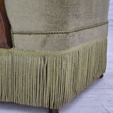 1960s, Scandinavian design, armchair in original condition, furniture velour, beech wood legs.