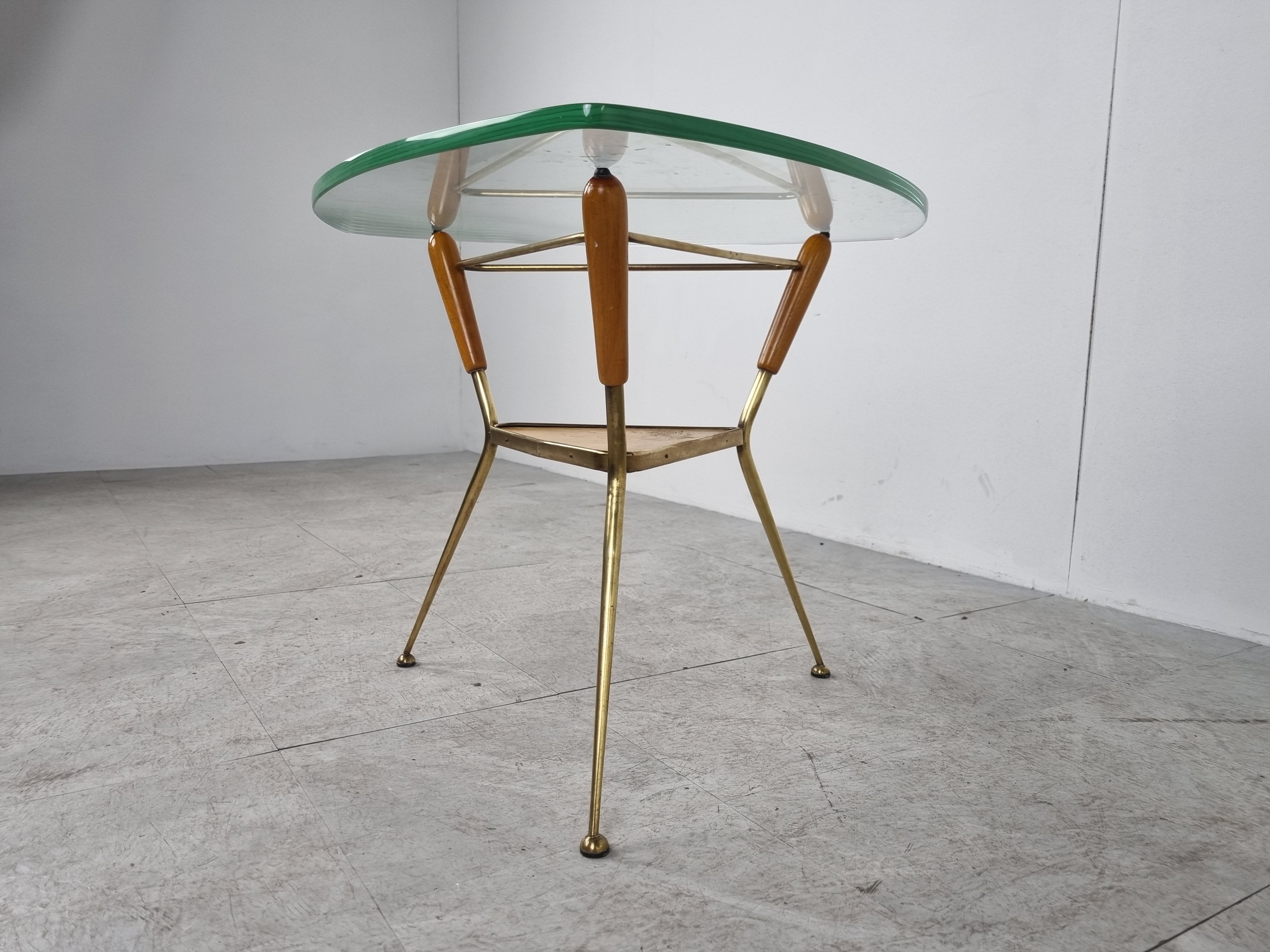 Mid century italian tripod coffee table, 1950s