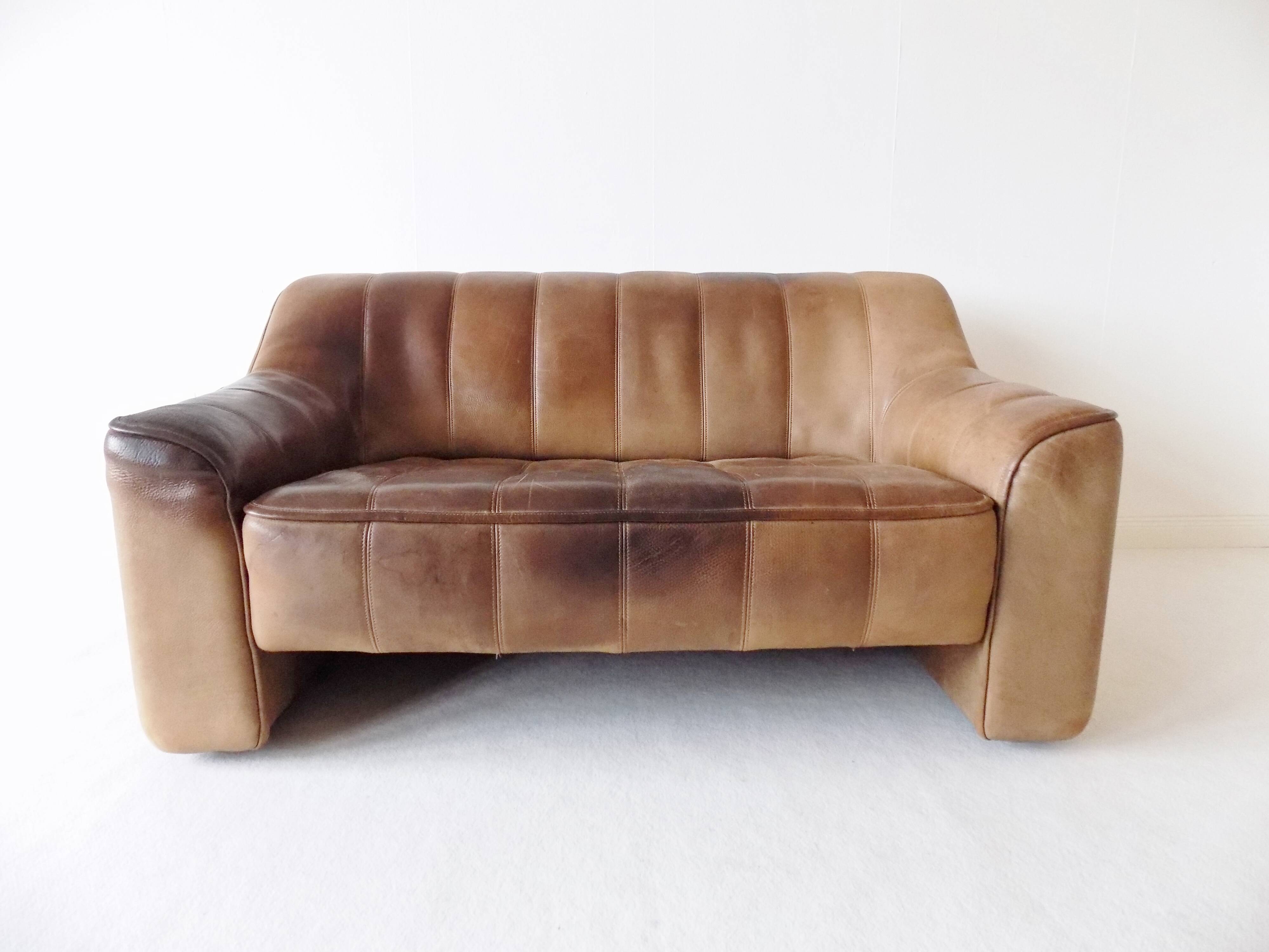 De Sede DS44 2 seater brown leather sofa