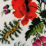 Vintage gold metal flowers tray