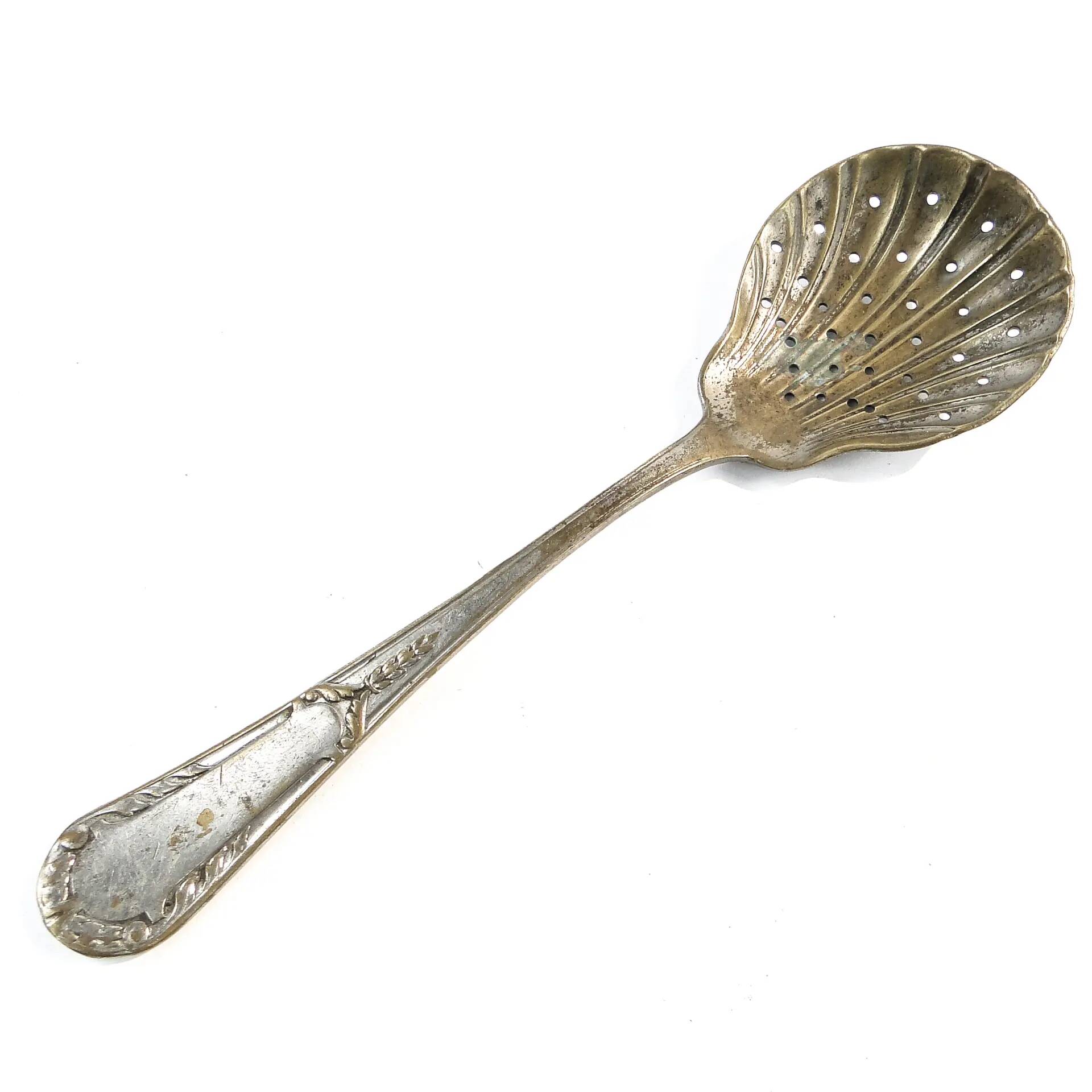 Absinthe spoon, silver-plated brass, Germany, early 20th century