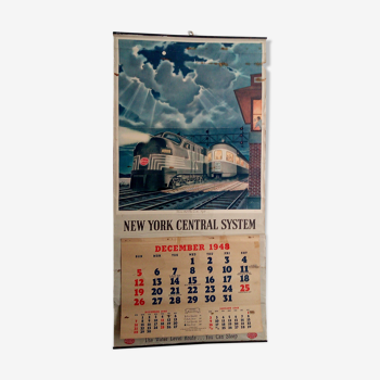 Affiche train New-York central système Leslie ragan