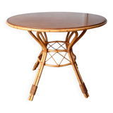 Vintage rattan dining table.