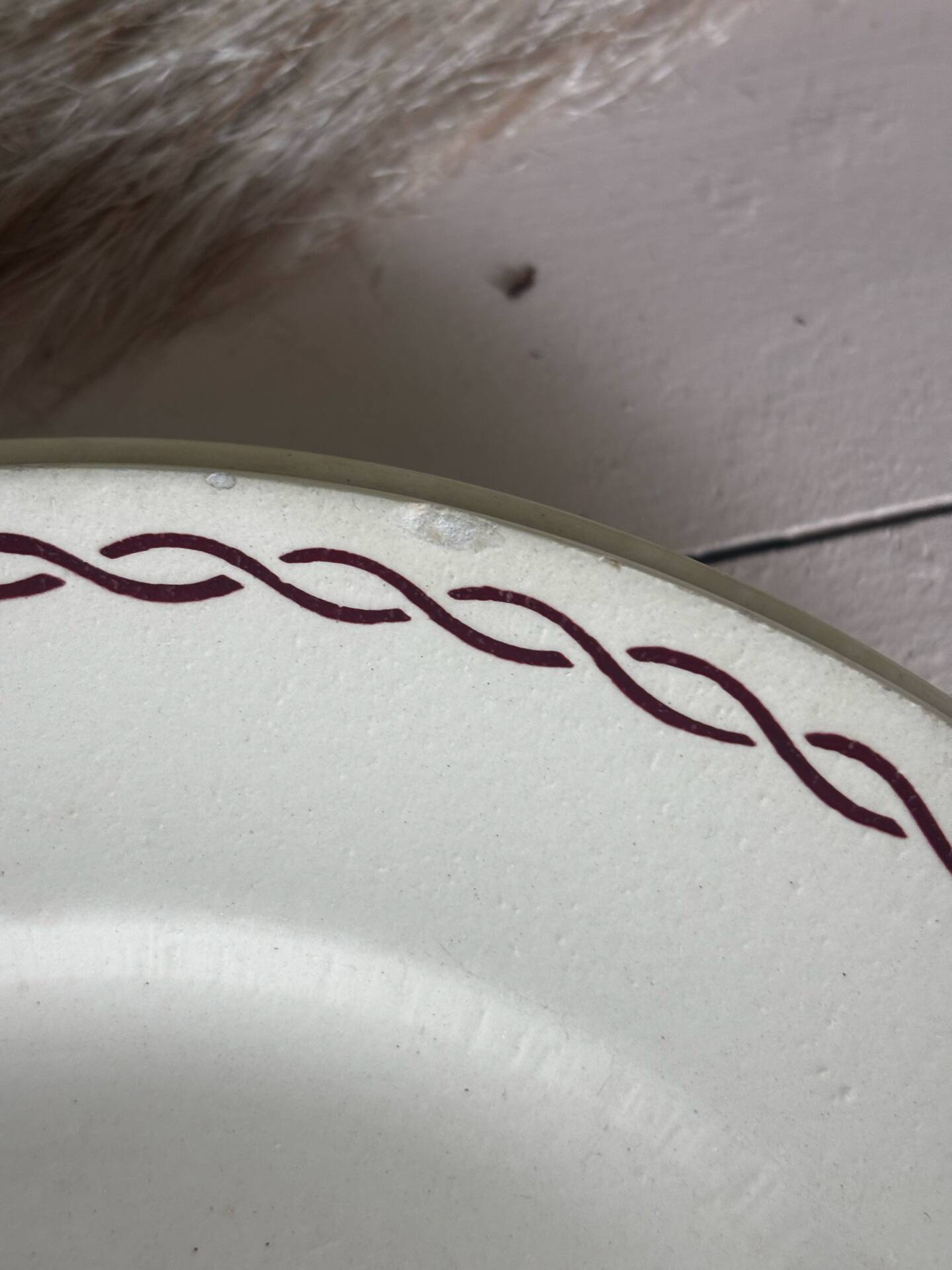 Set of 7 flat plates Badonviller Germaine