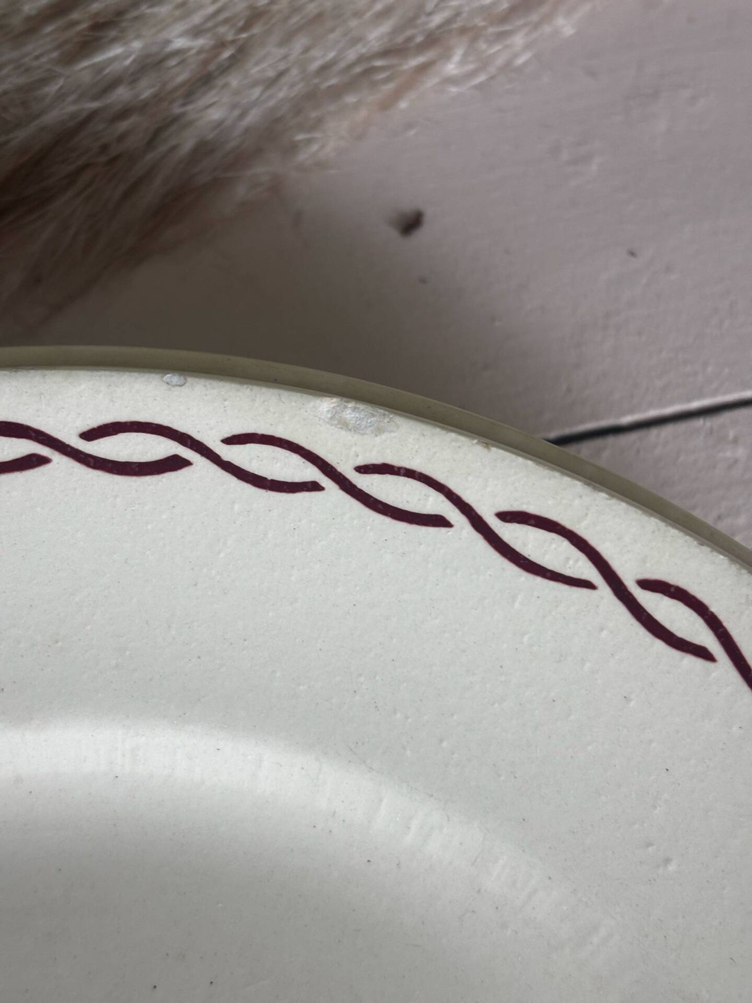 Set of 7 flat plates Badonviller Germaine