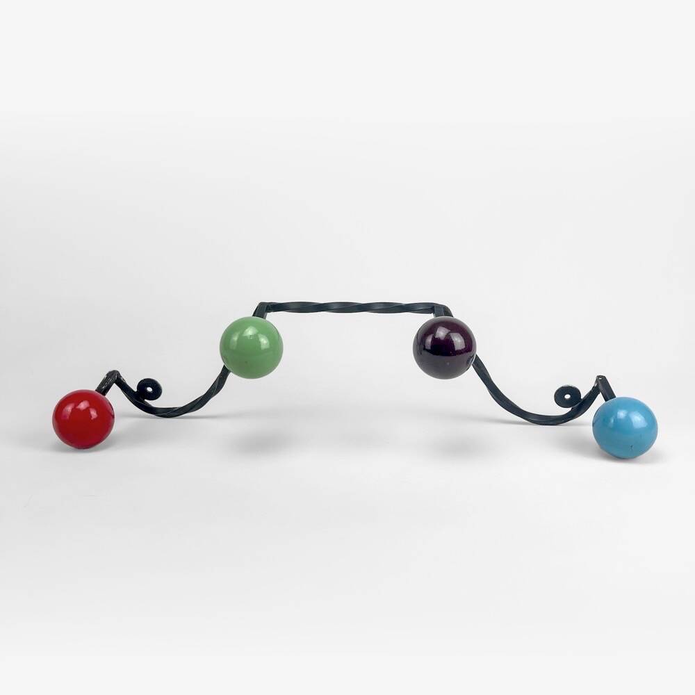 Ball and wrought iron coat racks from the 50s/60s