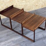 60s 70s teak nesting tables side tables Illum Wikkelsø for CFC Silkeborg