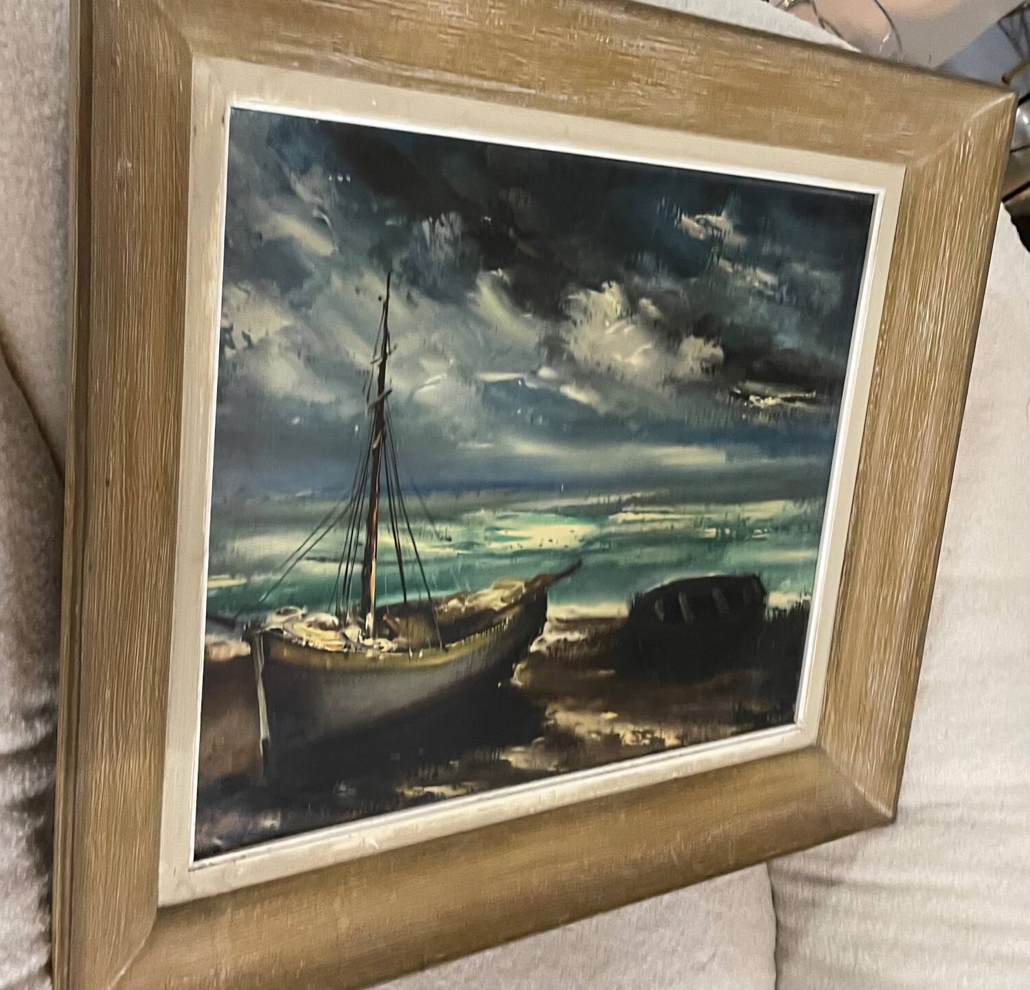 Oil painting on canvas Marine