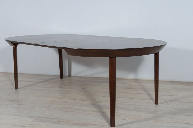 Table extensible en palissandre du milieu du siècle par Ole Hald pour Gudme Møbelfabrik, années 1970