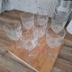 Verres à vin vintage en verre ciselé