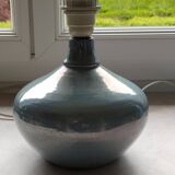 Blue ceramic lamp signed.