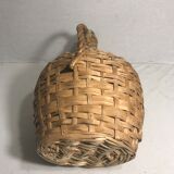 Demijohn bottle 2L old woven Wicker rattan + handle Vintage