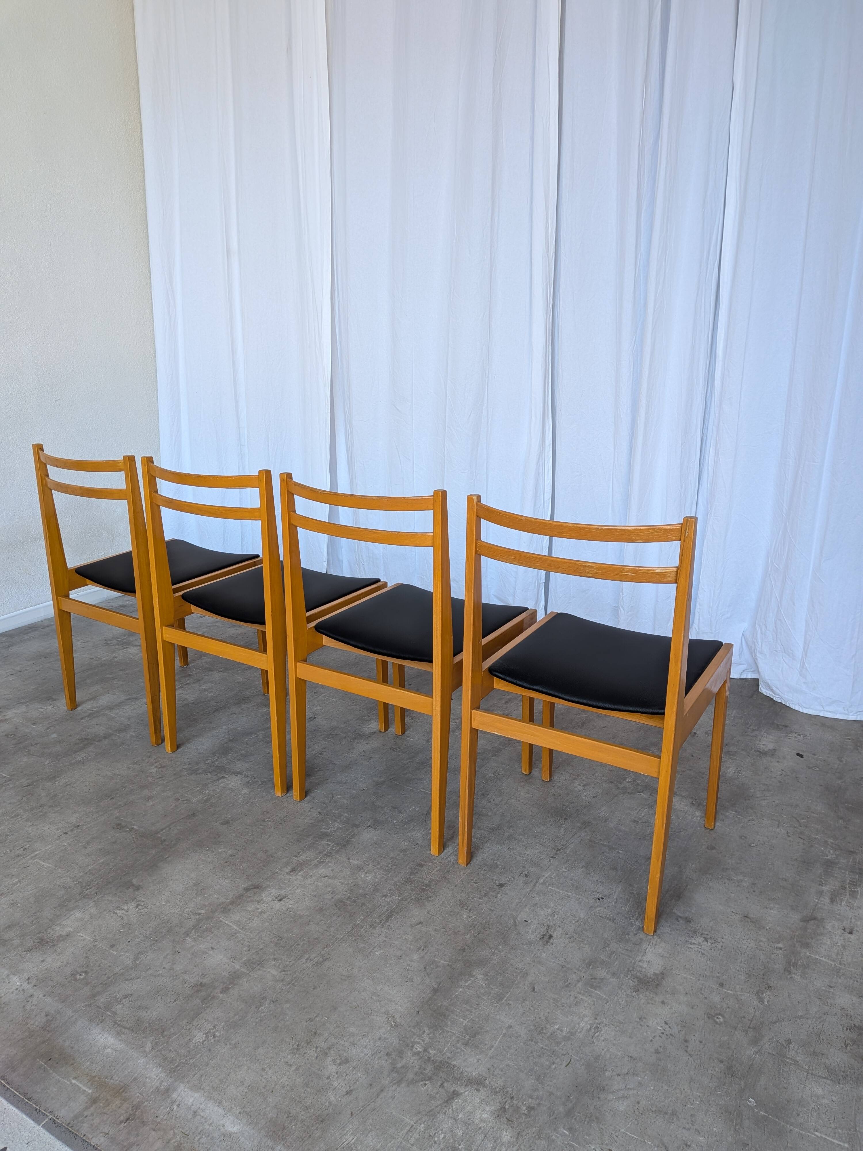 Chaises de salle à manger en bois scandinave vintage - Branko Ursic STOL Kamnik, ensemble o