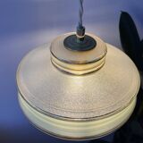 Pendant light in green granite glass with dome from the 1930s - 4 copies in stock