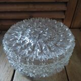 Globe de plafonnier original verre pointe pyramide art déco