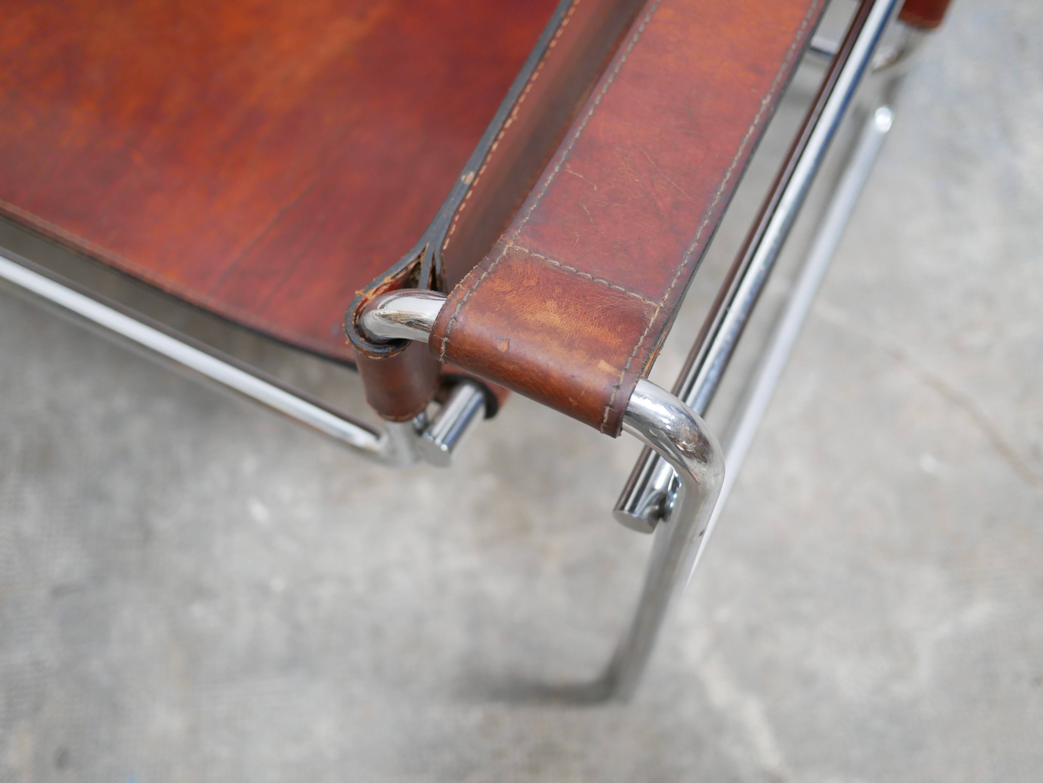 Fauteuil Wassily B3 vintage par Marcel Breuer