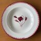 6 large old soup plates in saline earthenware