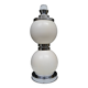 Delmas lamp base in white metal and chrome from the 70s