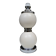 Delmas lamp base in white metal and chrome from the 70s