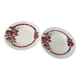 Antique KG Lunéville Roxanne flower soup plates