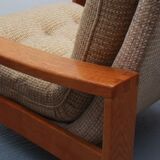 1970s armchair beige in oak