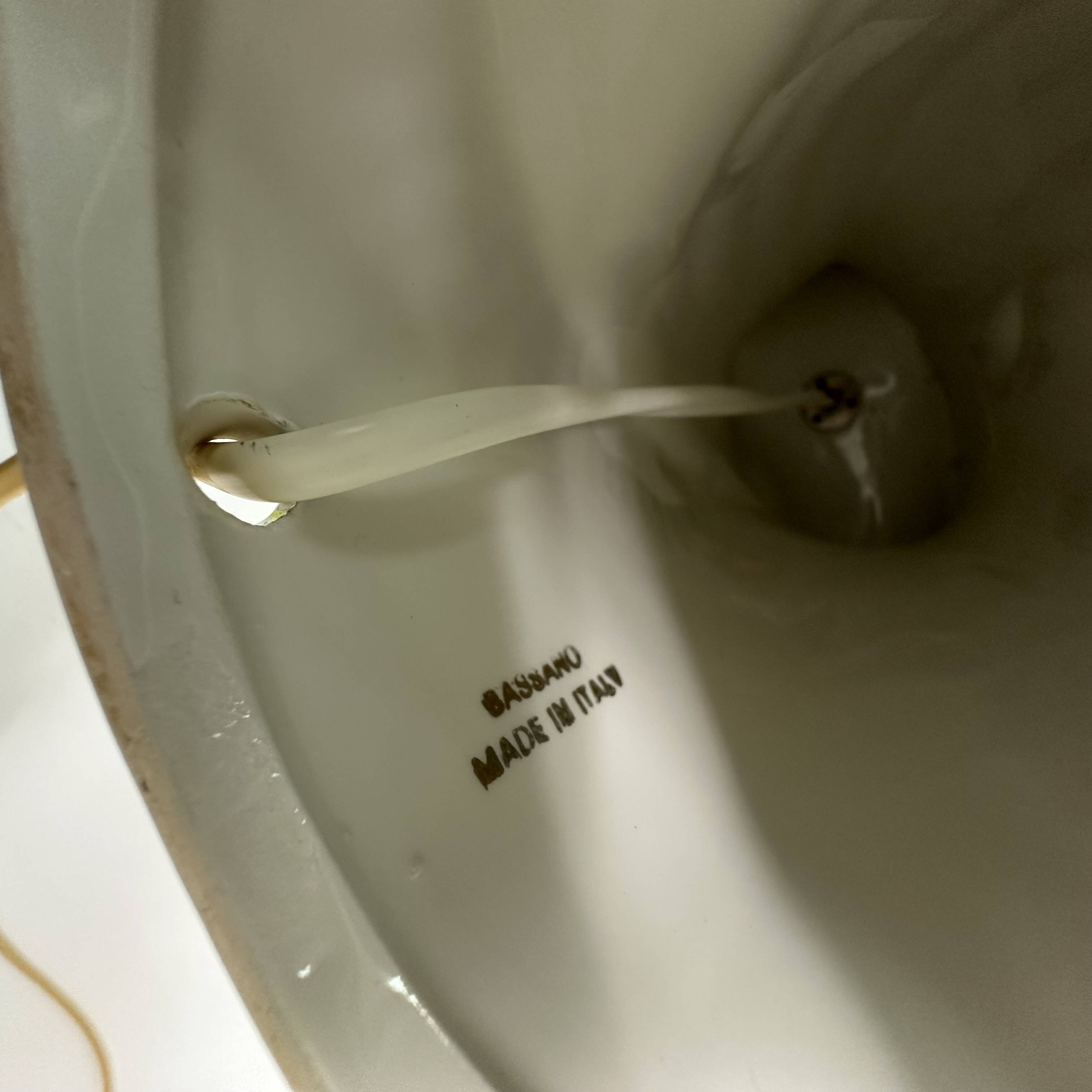 Hollywood regency bassano ceramic table lamp Italy , 1970’s