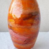 Signed orange vase