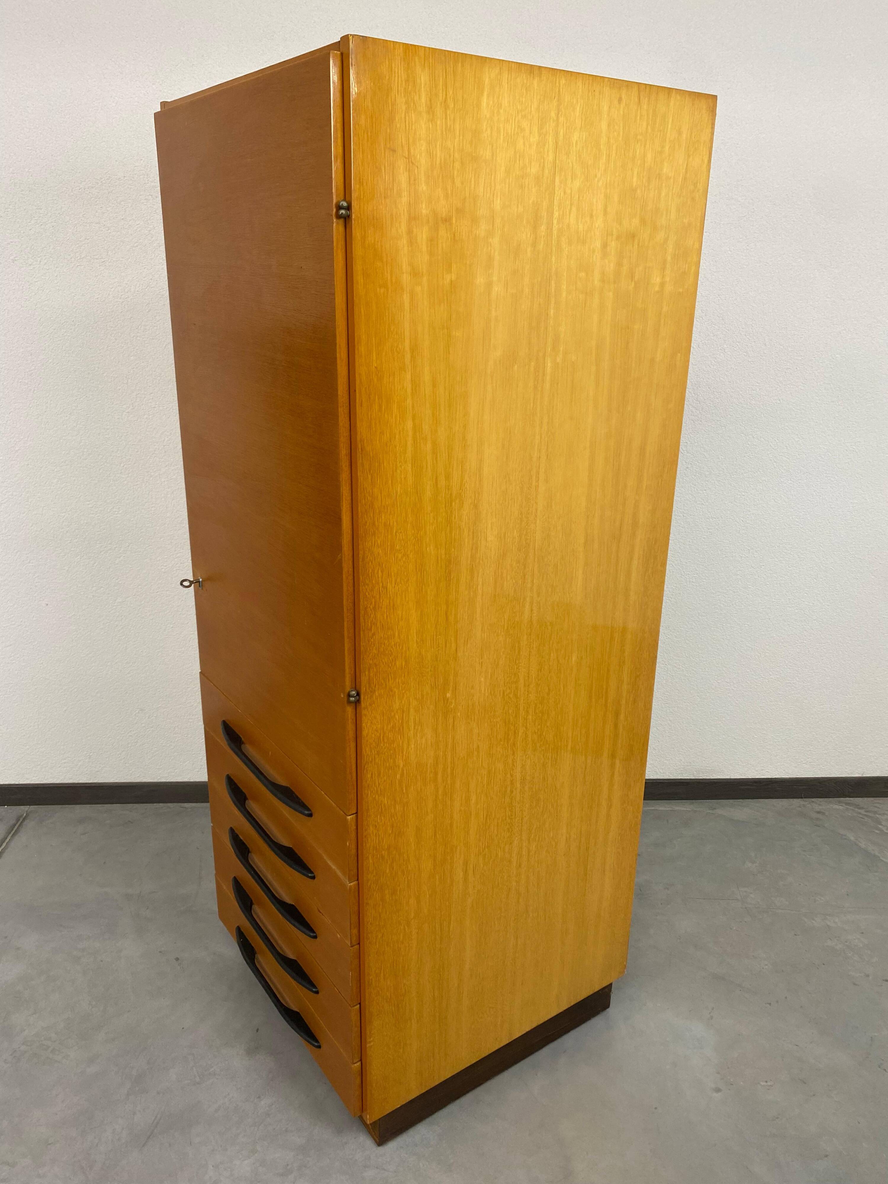 Writing desk with cabinet by Mojmír Požár for UP Závody Bučovice