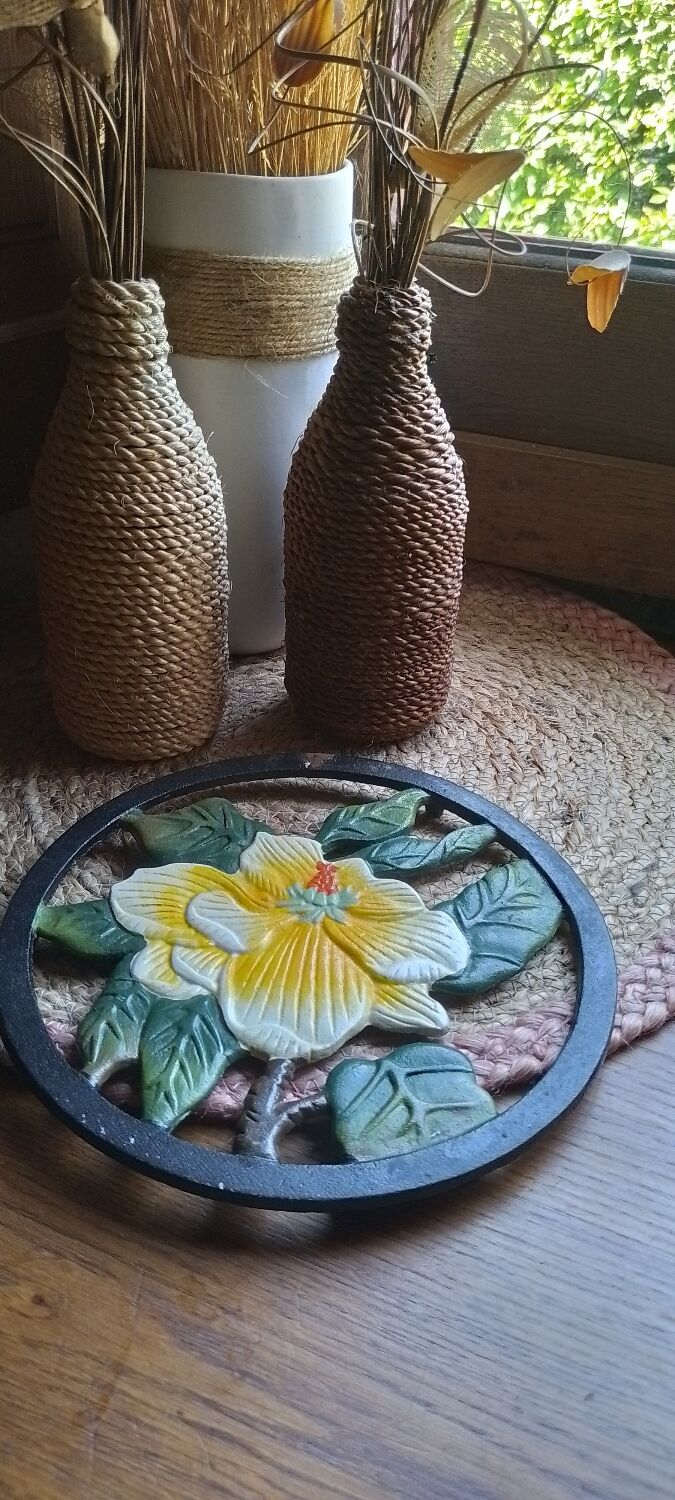 Vintage cast iron trivet