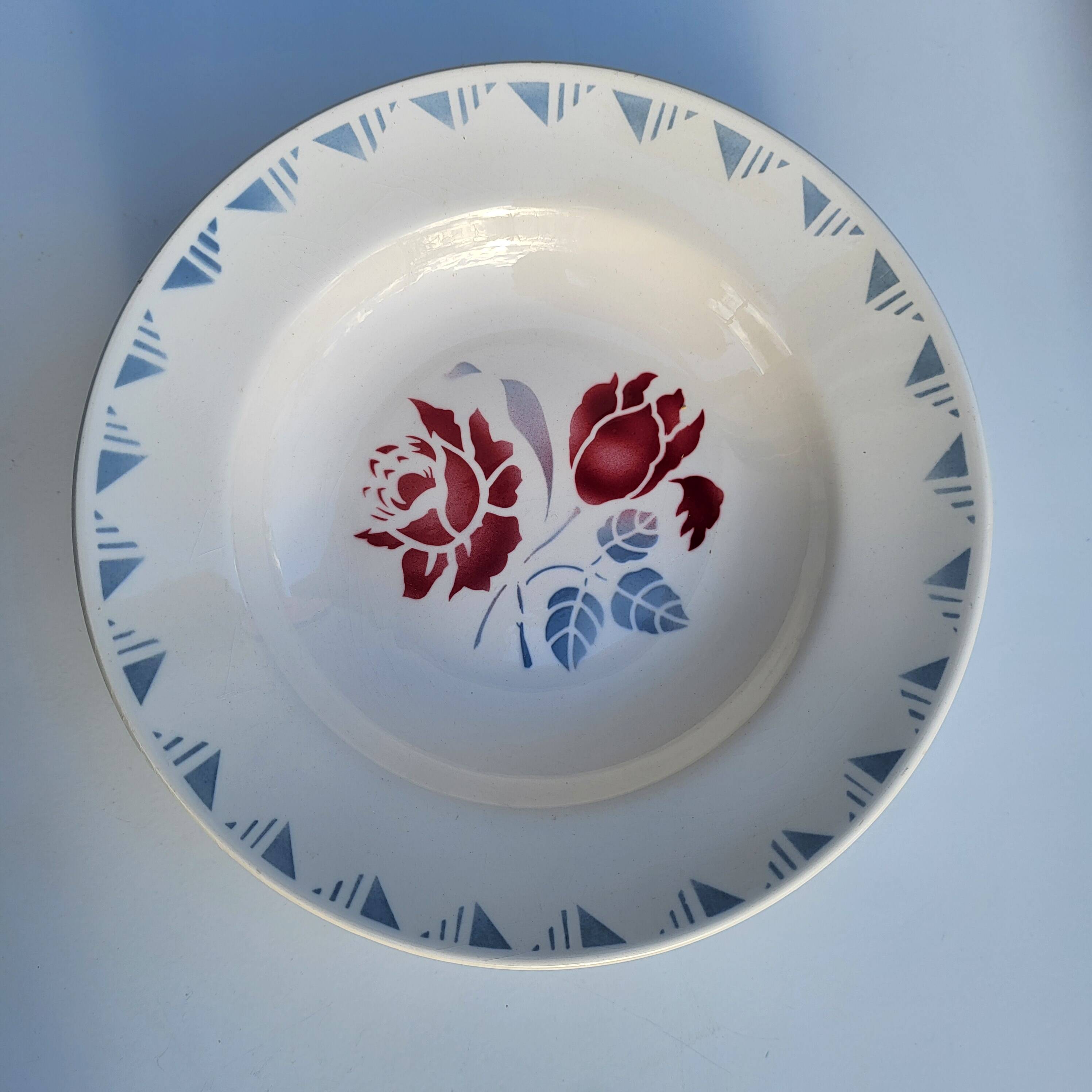 Lot 9 deep plates ▪︎ Art Deco ▪︎ Jane ▪︎ Niderviller