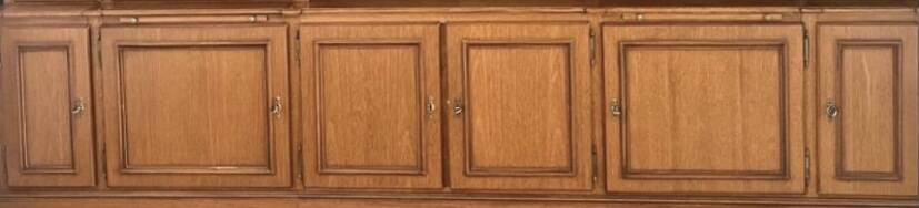 Large wooden library, large dressing room